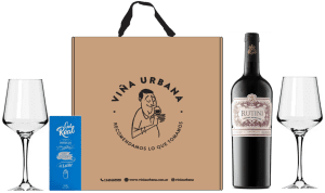Rutini Cabernet Malbec + 2 Copas + Chocolate en Estuche