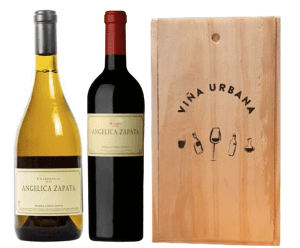 Vino Angélica Zapata Mix Malbec Y Chardonnay. Estuche Madera