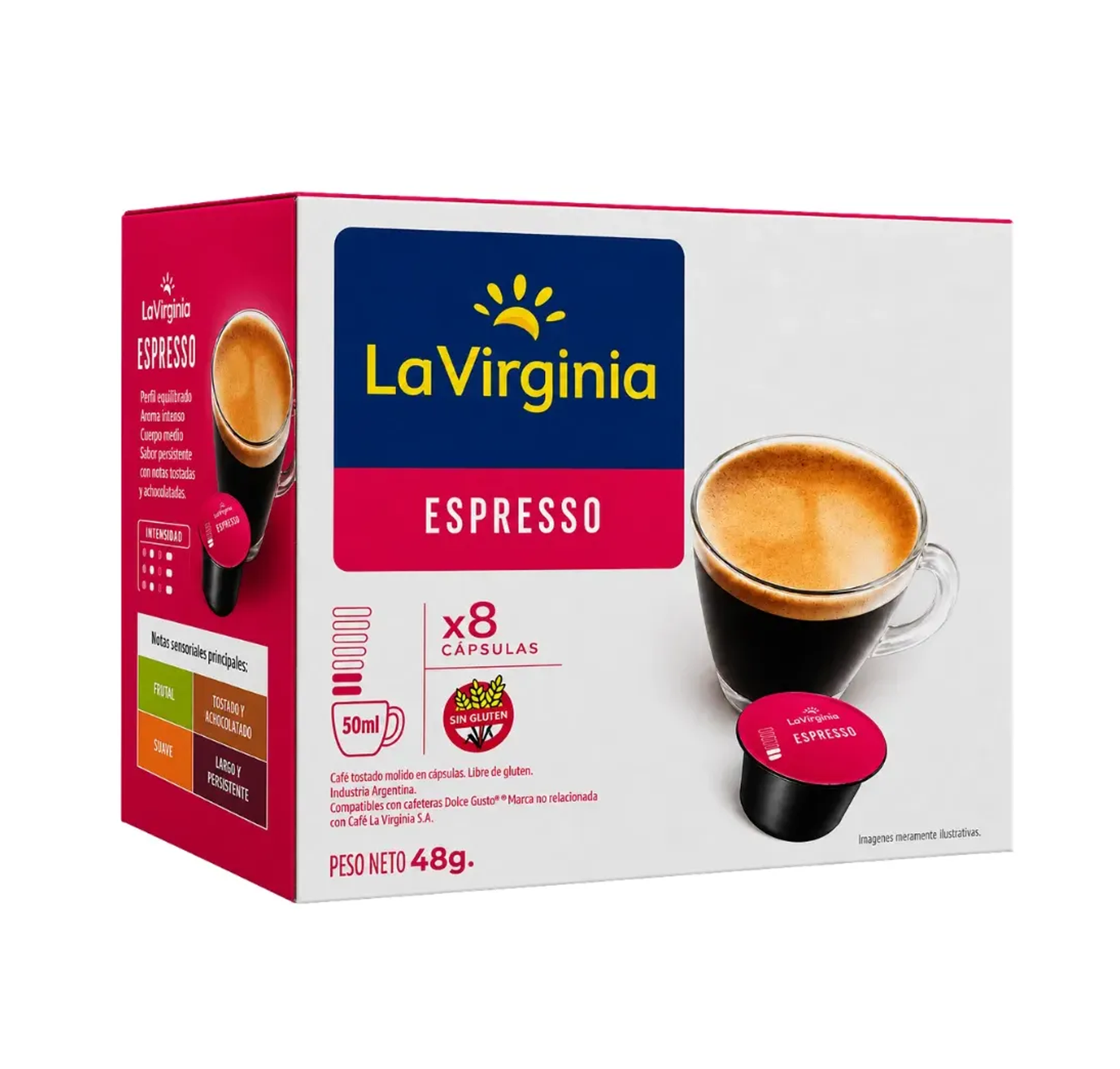 Café La Virginia Dolce Gusto Espresso Caja x 8 cáps.