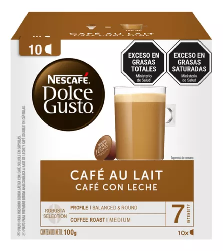 NESCAFÉ DOLCE GUSTO CAFÉ AU LAIT CAJA X 10 CÁPSULAS