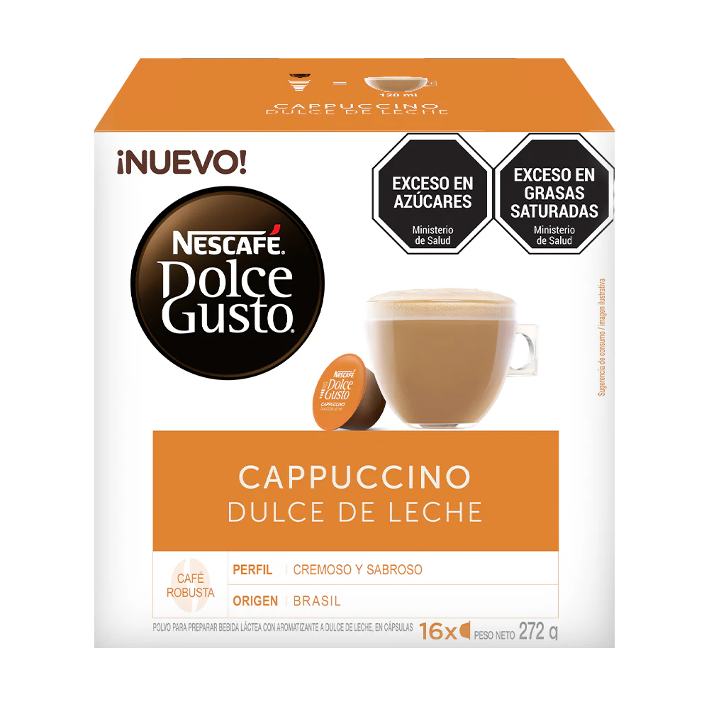 NESCAFÉ DOLCE GUSTO CAPPUCCINO DULCE DE LECHE CAJA X 16 CÁPSULAS