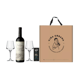 Saint Felicien Malbec + 2 Copas + Chocolate en Estuche de Cartón