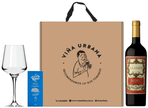 Álamos Malbec + Copa y Chocolate en Estuche para Regalo