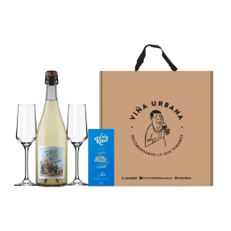 Ladran Sancho Espumoso Dulce + 2 Copas + Chocolate en Caja de Cartón