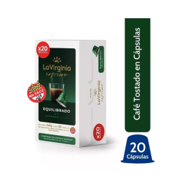 Café La Virginia Equilibrado Caja X 20 Cápsulas, Aptas Nespresso