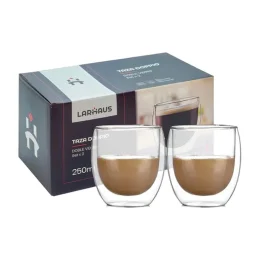 Tazas Doble Vidrio Caja X 2 Unidades