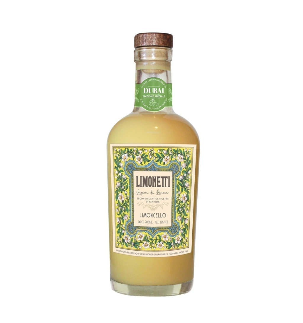 LIMONETTI DUBAI EDIZIONE ESPEZIALE- Licor Crema de Limón y Pistacho 700 ml